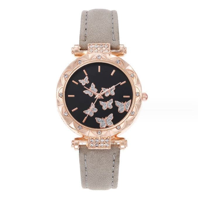 image-Douyin Women's Butterfly Digital Watch - Fashionable Simple