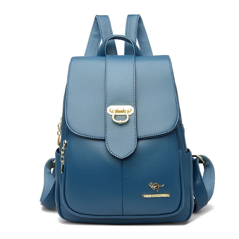 image-Large Capacity 2022 PU Leather Backpack - Street Fashion Travel Bag