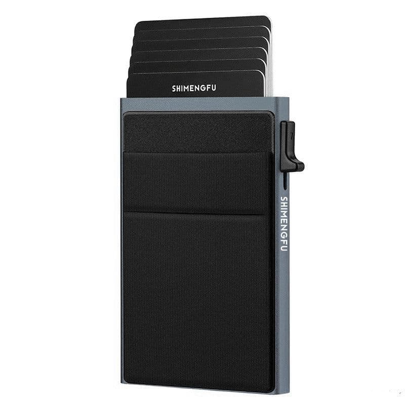 image-Men's Aluminum RFID Card Holder - 2023 Innovative Design