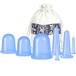 image-Spot high-transparency silicone cupping device, household vacuum massage cup, food-grade moisture-absorbing silicone cupping