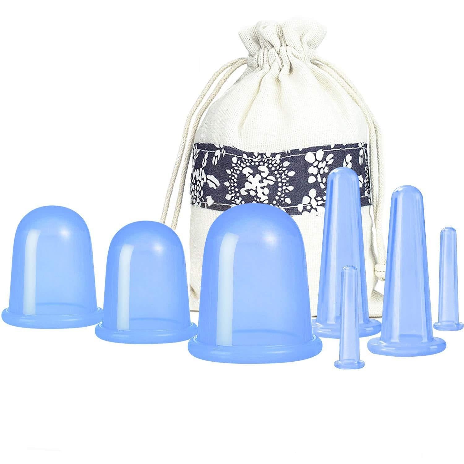 image-Spot high-transparency silicone cupping device, household vacuum massage cup, food-grade moisture-absorbing silicone cupping