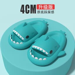 image-Shark Couple Slippers - Grey Unisex Indoor Outdoor Sandals
