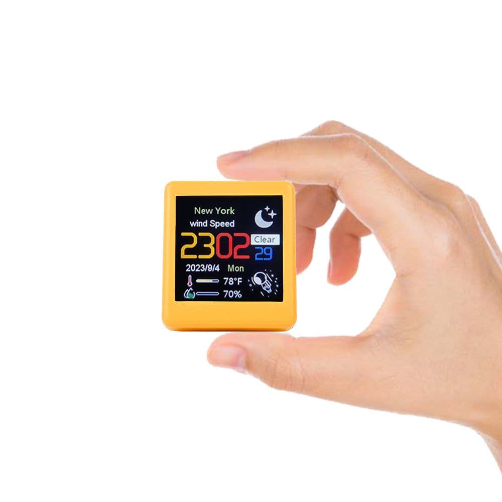 image-BeFunS Smart Weather Station - Pink 45*45*60 WIFI Clock