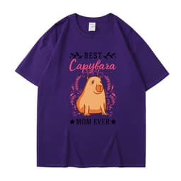 image-Cross-border independent station new summer cartoon cute Harajuku style printed cotton short-sleeved men's and women's T-shirt tops