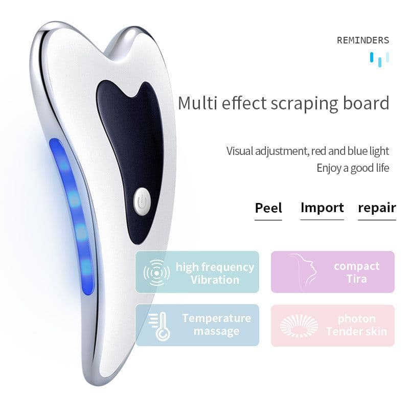 image-Facial Microcurrent Massager - Gua Sha Beauty Tool for Lymphatic Drainage