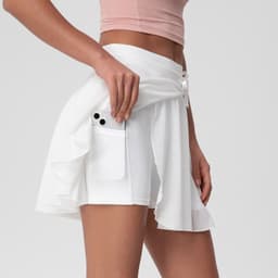 image-Yoga Skirt Shorts - Daisy Purple XL High Waist