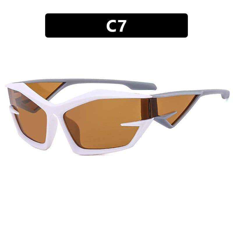 image-Exaggerated futuristic technology Y2K sunglasses 2023 new European and American catwalk sunglasses cross-border heterosexual sunglasses