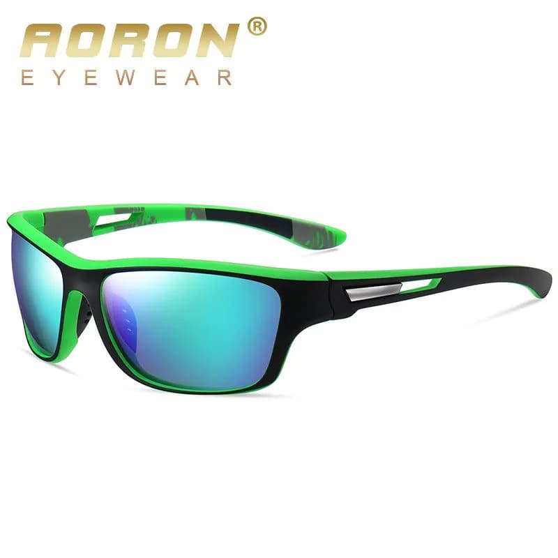 image-AORON Polarized Sports Sunglasses - Yellow Lens Black Frame