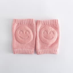 image-New terry children's knee pads elbow pads summer baby baby crawling toddler knee pads non-slip dispensing smiley face knee pads