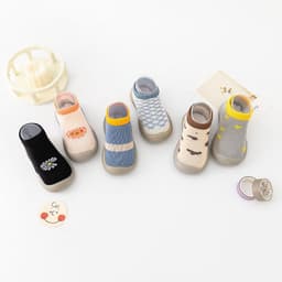 image-Toddler Socks Shoes - Beige Breathable Cotton Low Cut