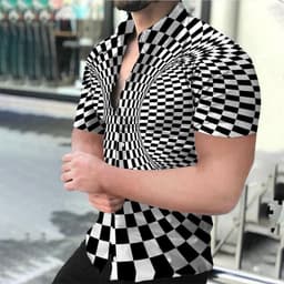 image-Men's 3D Digital Vortex Short Sleeve Beach Shirt
