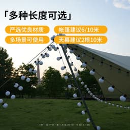 image-LED camping decorative light string wedding party layout bulb light outdoor garden tent canopy 5cm ball light string