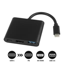 image-XWD 4K Docking Station - Gray Black 3-in-1 Adapter Cable