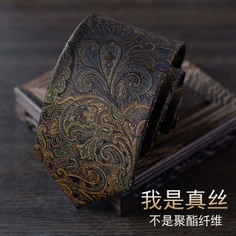 image-Necktie Silk 8CM Retro Business Men's Fashion