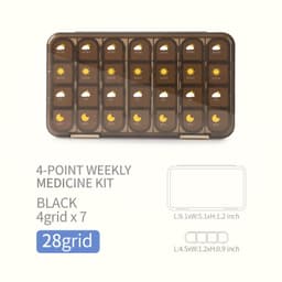 image-Manga Pill Box 7-Day Organizer Brown
