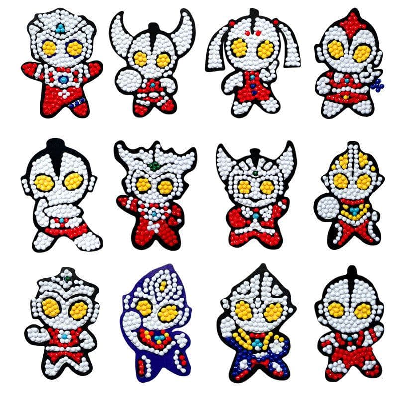 image-Douyin Rabbit Year Puzzle Sticker - DIY Crystal Diamond Fridge Decal - Cartoon Style