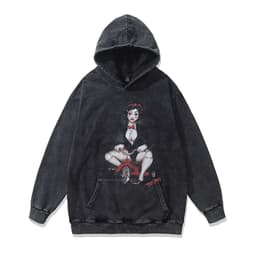 image-Cotton Fleece Hoodie - Kangaroo Pocket Loose Fit XXL