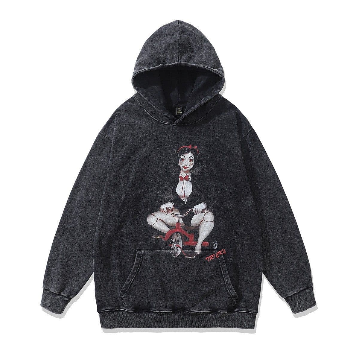 image-Cotton Fleece Hoodie - Kangaroo Pocket Loose Fit XXL