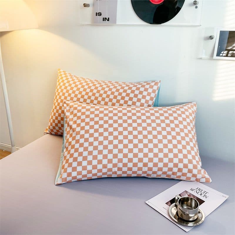 image-Modern Simple Cartoon Pillow Cover Cotton Pair