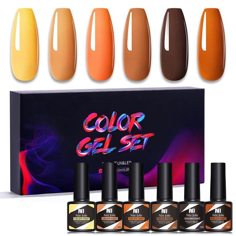 image-Nee Jolie UV Gel Nail Polish Set - 6 Colors 8.5ml