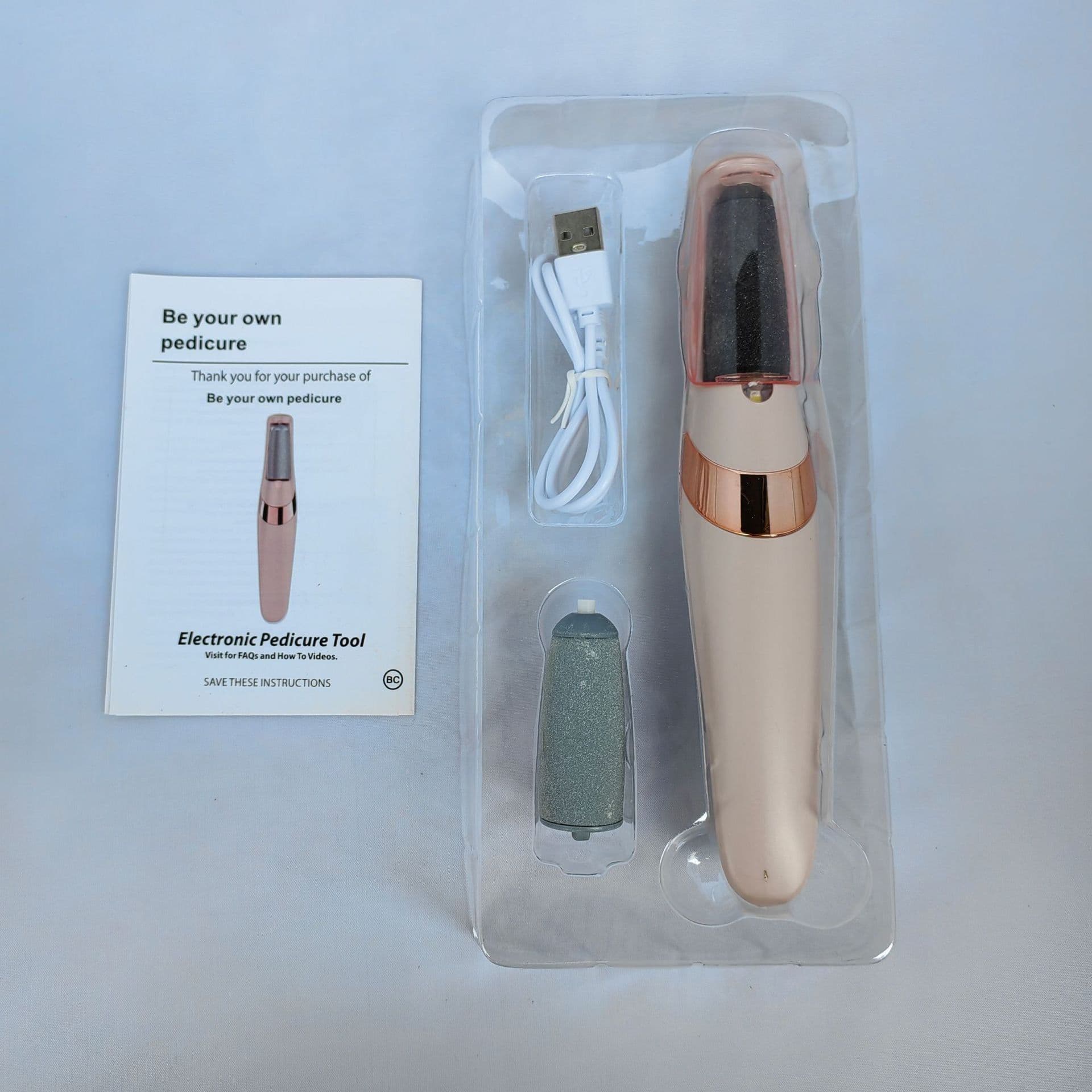 image-Electric Foot Grinder - Pink Pedicure Callus Remover