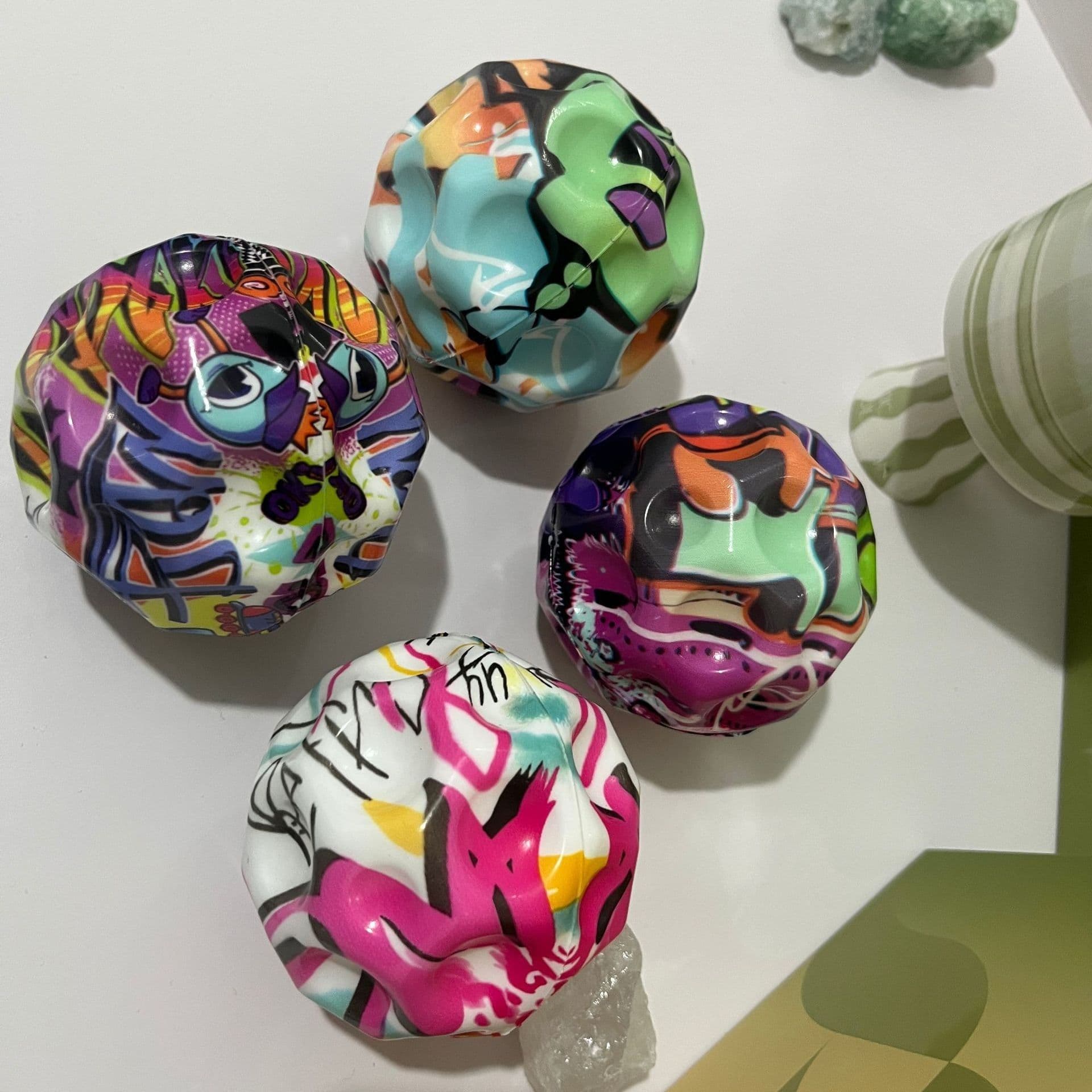 image-Popular PU Graffiti Bouncy Ball Children's Toy