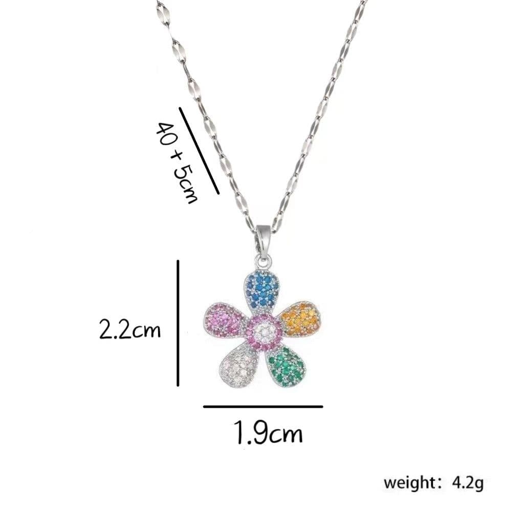 image-Titanium Steel Diamond Necklace - Women's Clavicle Chain