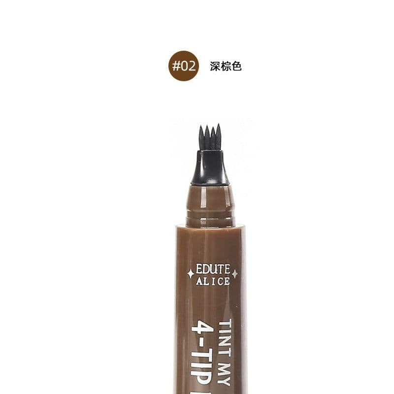 image-Cross-border hot selling four-head forked liquid eyebrow pencil Korean version four-claw waterproof and anti-Han long-lasting not easy to smudge lazy eyebrow pencil