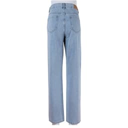 image-High-Waist Straight-Leg Washed Jeans for Women - Commuter Blue Denim