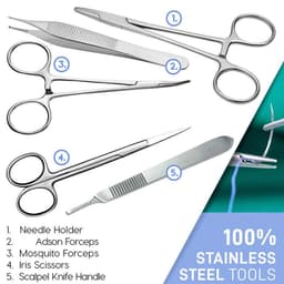 image-Surgical Suture Kit 17pc Stainless Steel Teaching