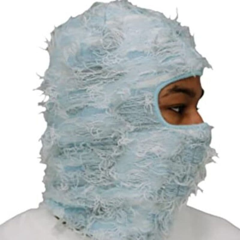 image-Camouflage Knitted Balaclava Hat - Polyester Coffee