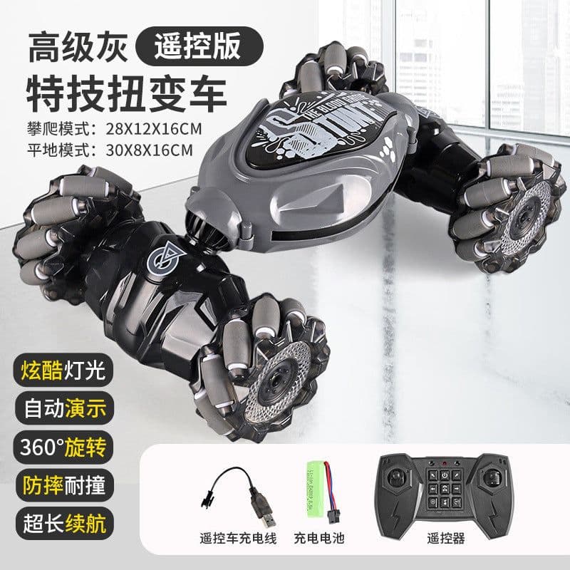 image-Cross-border new mini twisting light music off-road high-speed double-sided stunt remote control car children's toys wholesale