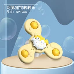 image-Bubble Spin Suction Cup Bath Toy Set - 3pc for Babies