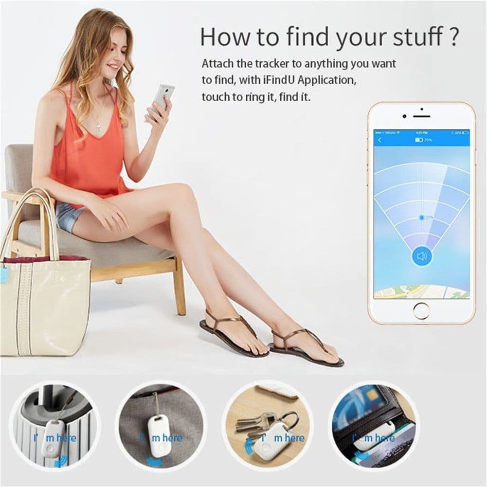 image-Tuya Bluetooth Tracker - White Pet Key Finder