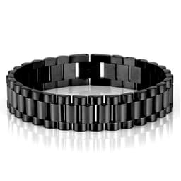image-Stainless Steel Men's Bracelet 15mm Wide Adjustable