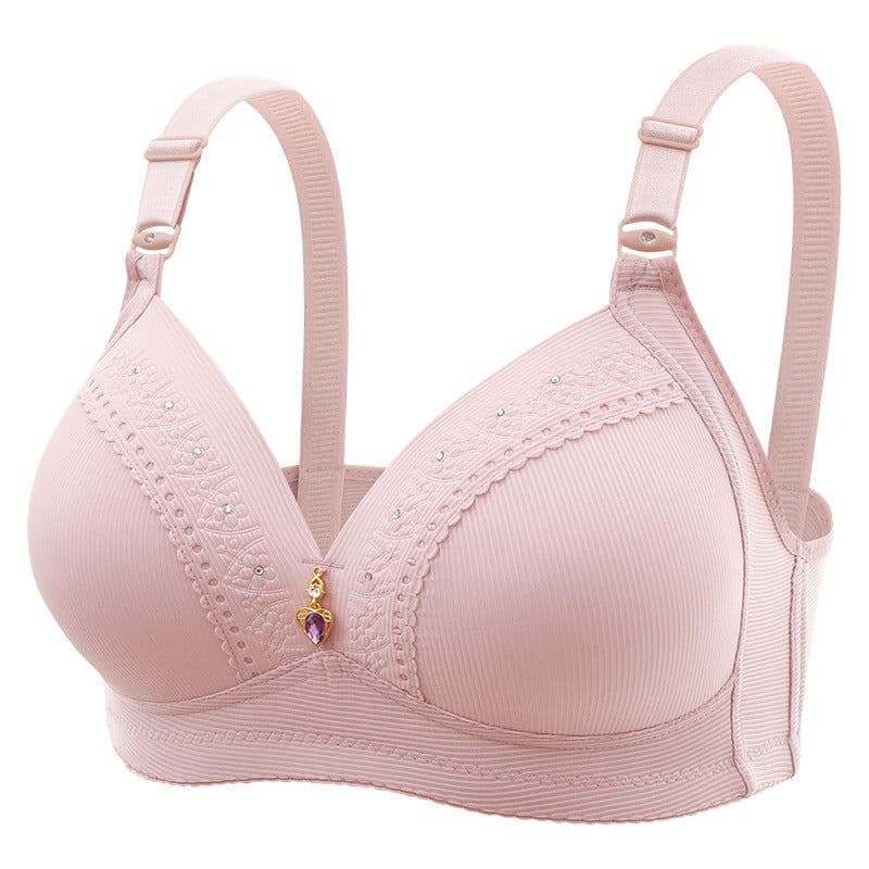 image-Women's Gathered Lift Bra - Milk Ash 36/80 3/4 Cup