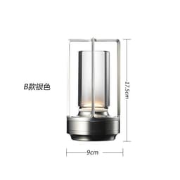 image-Aluminum Night Light - Battery Powered Touch Lamp