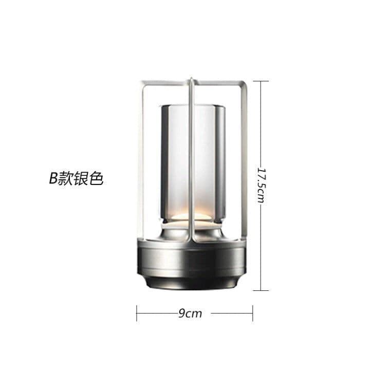 image-Aluminum Night Light - Battery Powered Touch Lamp