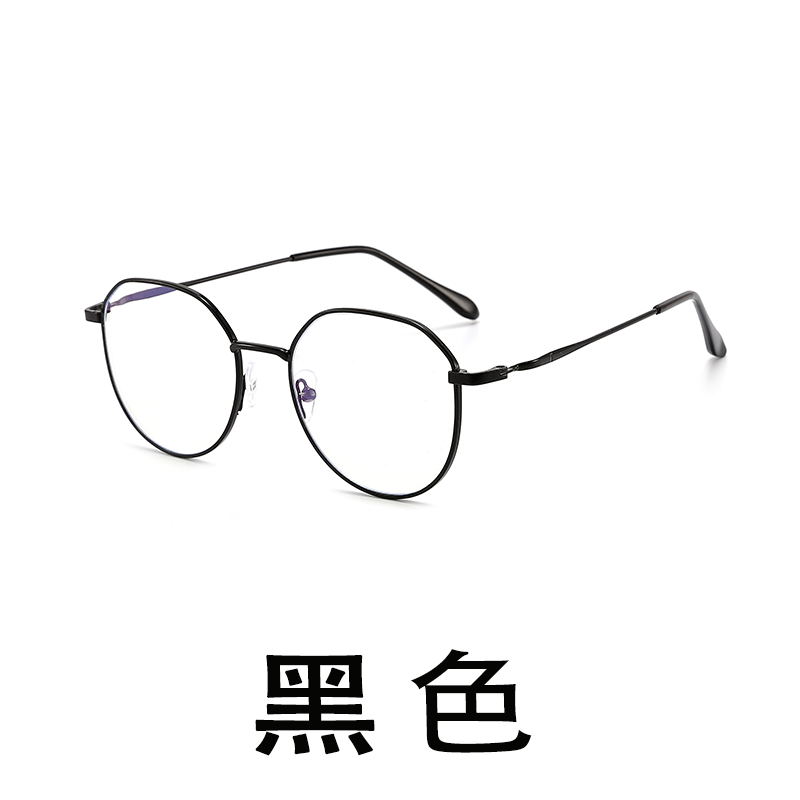 image-Xiaohongshu Douyin anti-blue light radiation mobile phone glasses polygonal myopia men and women Korean version of the tide flat light glasses frame