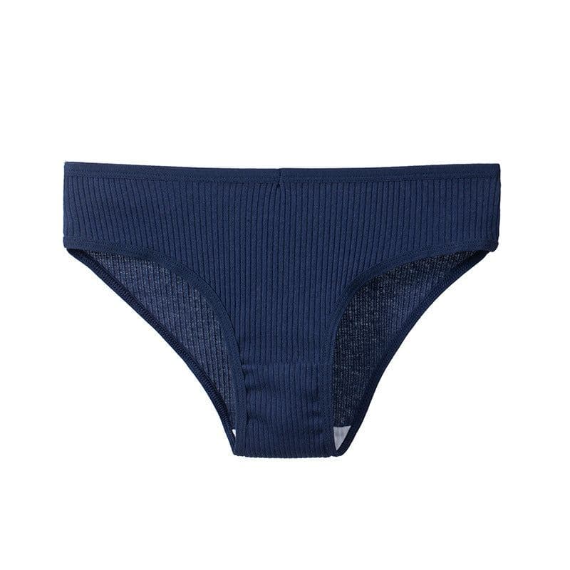 image-Summer breathable skin-friendly sports high elastic stretch ladies briefs cotton comfortable new pure color girls underwear