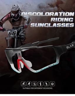 image-ELAX Cycling Glasses Color-Changing Windproof AP