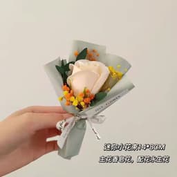 image-Mini Dried Roses Bouquet - Valentine's DIY Decorations 5"