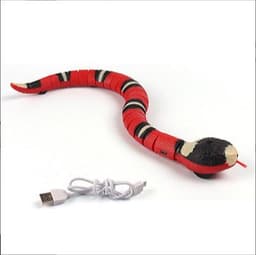 image-Pet remote control electric induction intelligent obstacle avoidance Bungarus snake snake cat toy scary trick rattlesnake