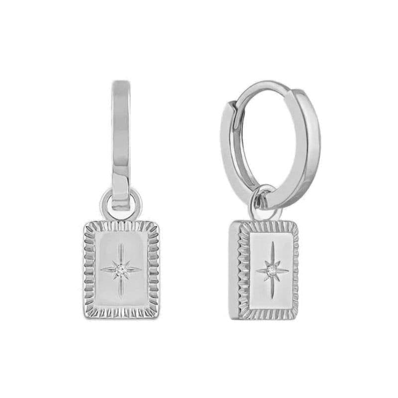 image-Eight-Pointed Star Earrings Women 925 Silver Gold