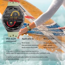 image-SENBONO MAX1 Smartwatch - Green Heart Rate Monitor