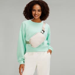 image-Autumn and winter LULU same outdoor sports plush running pocket sports Lulu lambswool pocket Messenger chest bag