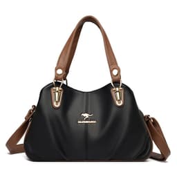 image-Cross-border women's bag 2023 new all-match middle-aged mother's bag Korean version of color contrast single shoulder Messenger bag atmospheric handbag bag
