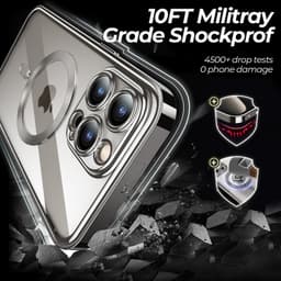 image-iPhone 15 Pro MagSafe Metal Phone Case - Black Buckle Magnetic Snap