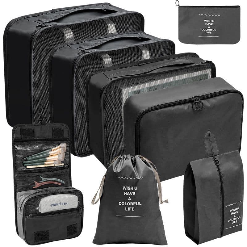 image-Travel Storage Organizer 7-Piece Set - Dark Blue
