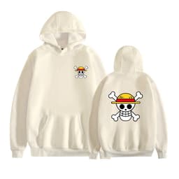 image-Yellow Hooded Sweatshirt - Anime Print Loose Fit